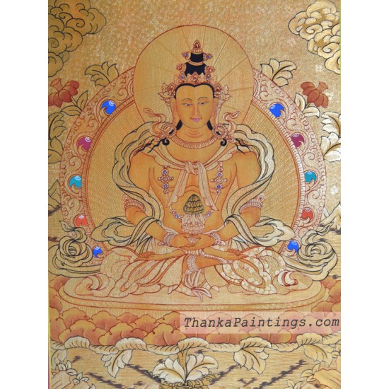 Aparmita Amitayus Gold Lap Thangka