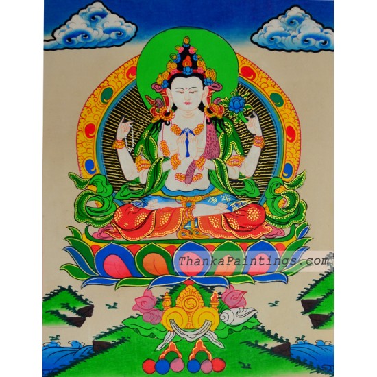 Chenrezig Figure Thangka