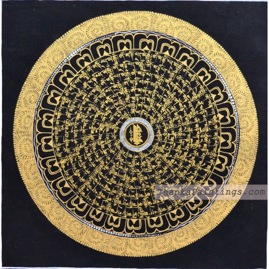 Black Mandala Thangka Paintings
