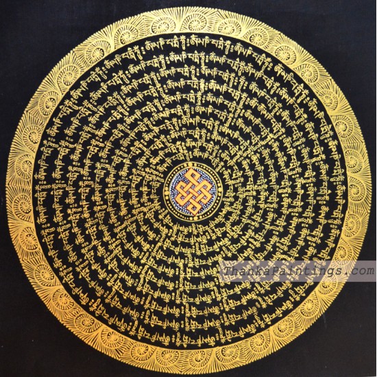 Black Mandala Thangka Paintings