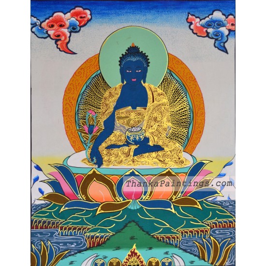 Medicine Buddha Figure Thangka