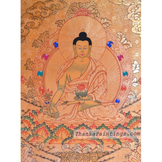 Medicine Buddha Gold Thangka